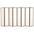 thumbnail image 7 of Red Lantern 6 ft. Tall Window Pane Shoji Screen - Walnut - 8 Panels, 7 of 7