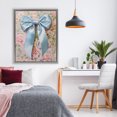 thumbnail image 3 of Stupell Industries Glam Romantic Blue Satin Bow Gray Floating Frame Canvas Art, 25 x 31, by Petals Prints Design, 3 of 7