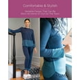 thumbnail image 5 of MeMoi Women's 2 Piece Two Tone Blue and Gray Pajama Set - Womens - Female, 5 of 10
