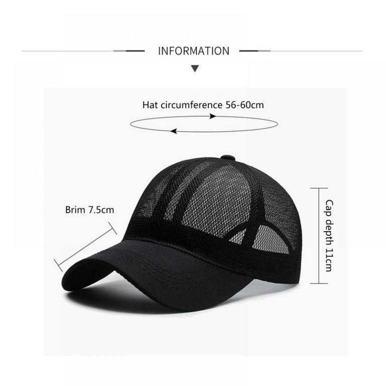 New trendy print casual Adjustable Snapback Trucker Baseball Cap Travel Hat  Men Women Summer Mesh Visor Flat Hat Black White - Price history & Review, AliExpress Seller - ZSZS Store