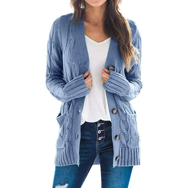 Ladies long buttoned cardigans online