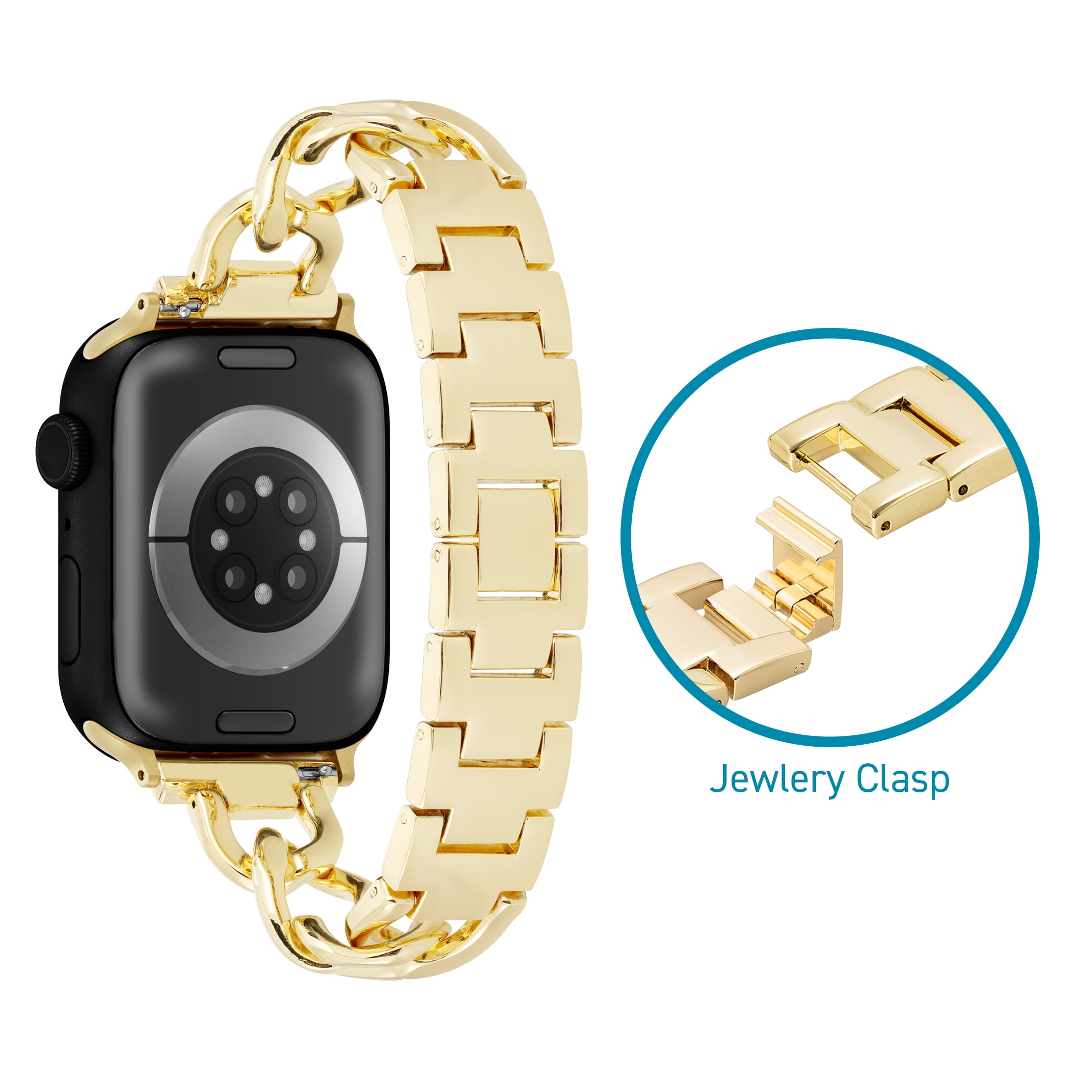 WITHit Gold Chain Bracelet for the Apple Watch®, Unisex, Fits All Apple Watch® Series and Sizes