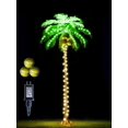 thumbnail image 1 of Palmera iluminada por LED de 5 pies con cocos para decoración exterior/interior, 1 of 6