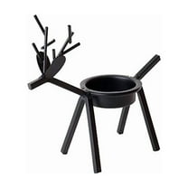 Leutsin Black Metal Reindeer Tealight Candle Holder Country Primitive Christmas Holiday Decor Xmas Reindeer Votive Candle Holders Holidays Tealight Reindeer Stand Christmas Table Centerpiece