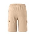 thumbnail image 4 of Men Summer Cargo Shorts with Multiple Pockets Classic Fit Drawstring Waist Casual Style 1979 Print Lightweight Workwear, 4 of 5