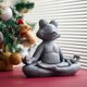 thumbnail image 4 of Estatua de rana de yoga zen de meditación Ghyt Estatua de jardín - Regalo, Decoración navideña, Interior / exterior, 4 of 5