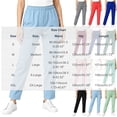 thumbnail image 3 of Utoimkio Women's Scrub Pants Elastic Drawstring Waist Straight Leg Trousers with Side Cargo Pocket Stretch Fabric for Medical Nurse Uniform, 3 of 6