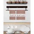 thumbnail image 3 of Farmhouse Orange Plaid Kitchen Dish Towels for Drying Dishes Set of 4, Vintage Country Cock Checkered Waffle Weave Microfiber Hand Tea Bathroom Towels Quick Dry & Absorbent Towel 15.7x23.6, 3 of 7