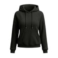 thumbnail image 5 of Nowekniz Fall Women Knit Fleece Hoodie Pullover Sweater, Loose Fit Long Sleeve Drawstring Hooded Sweatshirt with Pockets, Casual Fashion Daily Outfit Top, 5 of 6