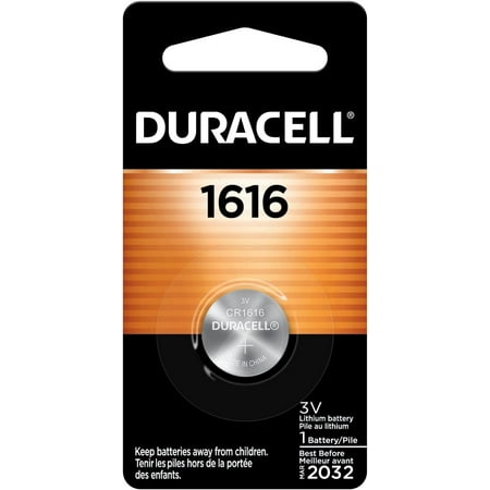 Duracell 1616 3V Lithium Coin Battery with Long-Lasting Power & Triple Corrosion Protection - for Medical and Fitness Devices, Cameras, Glucometers, Calculators, Watches & Car Remotes - Pack of 4