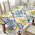 thumbnail image 4 of Ryvnso Bohomia Blue and Yellow Rectangle Table Cloth Tablecover Dinning Tablecloth 54"x54", 4 of 8