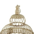 thumbnail image 6 of DecMode Hinged Top Cream Metal Birdcage with Latch Lock Closure and Hanging Hook, Set of 2, 6 of 14