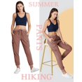 thumbnail image 2 of Women's Lightweight Hiking Cargo Pants Quick Dry Outdoor Joggers with Elastic Waist Button & Pockets L, 2 of 6