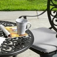NUU GARDEN Bistro Set 3 Piece Outdoor, Cast Aluminum Patio Bistro Sets with Umbrella Hole and