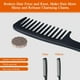 thumbnail image 5 of Juego de peines para el cabello, peine de dientes anchos, cepillo para el cabello, peine antiestático resistente al calor para cabello largo húmedo o rizado (negro) ER, 5 of 5