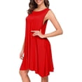 thumbnail image 2 of Robes T-Shirt Décontractées d'Été Sans Manches pour Femmes, Coupe Ample, Robe Débardeur de Plage, 2 of 7