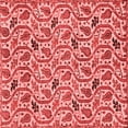 thumbnail image 1 of Ahgly Company Machine Washable Indoor Square Abstract Red Modern Area Rugs, 7' Square, 1 of 4