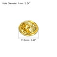 thumbnail image 2 of Uxcell Pin Backs Metal Lapel Pin Backing Enamel Pin Brooch Holder Decorative Accessories Gold Tone 100 Pack, 2 of 6