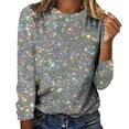 thumbnail image 2 of Silver Womens Tops Women's Tops Long Sleeve Women's Long Sleeve Shirts for Women, 2 of 4