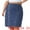 Blue, variant on Women's Plus Button Front High Waist A Line Midi Jean Skirt 2X Blue