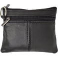 thumbnail image 2 of Genuine Leather Coin Purse with Front Id Holder By Marshal Black, 2 of 2