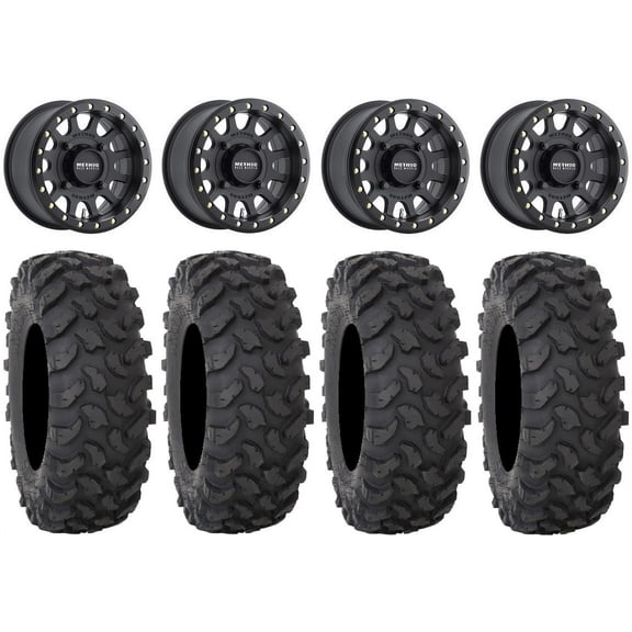 Method 401 Bdlk 15" Wheels Bk 5 1 35" XTR370 Tires Sportsman RZR Ranger