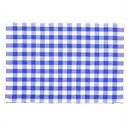 

Mr. MJs Trading AG-01291S-4 19 in. Ribbed Placemats Toro Blue Check - Set of 4