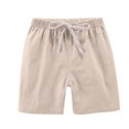 thumbnail image 5 of Zpanxa Bermuda Shorts for Girls 2 Pack Cotton Linen Blend Drawstring Elastic Waist Casual Shorts Beige 8 Years, 5 of 7