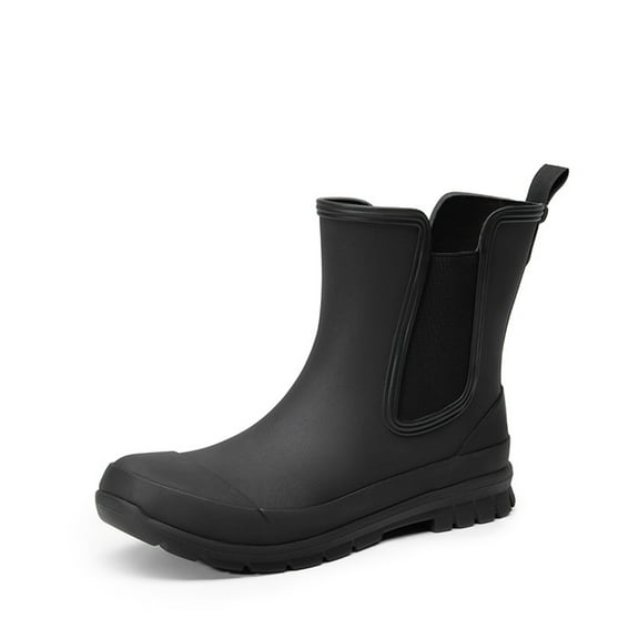 DREAM PAIRS Women's Waterproof Chelsea Rain Boots, Slip-Resistant Ankle Rubber Boots for Outdoor Wear