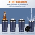 thumbnail image 3 of Can Cooler HAUSHOF, acero inoxidable aislante 4 en 1, 12 onzas, 3 of 8