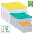 thumbnail image 1 of SUTENGDA 10 Pack Silicone Food Bag Fresh-Grocery Bag Reusable Sealed Bag Leakproof-Fruit and Vegetable Food Storage Bag Ziplock, 1 of 10