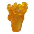 thumbnail image 2 of Kokiya Crystal Vase Modern Centerpieces Burner for Coffee Table Office Home Yellow, 2 of 9