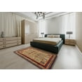 thumbnail image 4 of Ahgly Company Indoor Round Abstract Saffron Red Abstract Area Rugs, 7' Round, 4 of 6