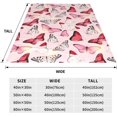 thumbnail image 2 of Yibo Pink Butterfly Blanket Beautiful Butterflies Blankets Ultra Soft Lightweight Cozy for Bed Couch Sofa Birthday Decorations Christmas Decor for Adult Kids Women Girls Friend Lover, 2 of 7