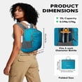 thumbnail image 5 of WATERFLY Unisex 15L Small Foldable Packable Outdoor Travel Camping Walking Nylon Backpacks Daypack,Blue, 5 of 7