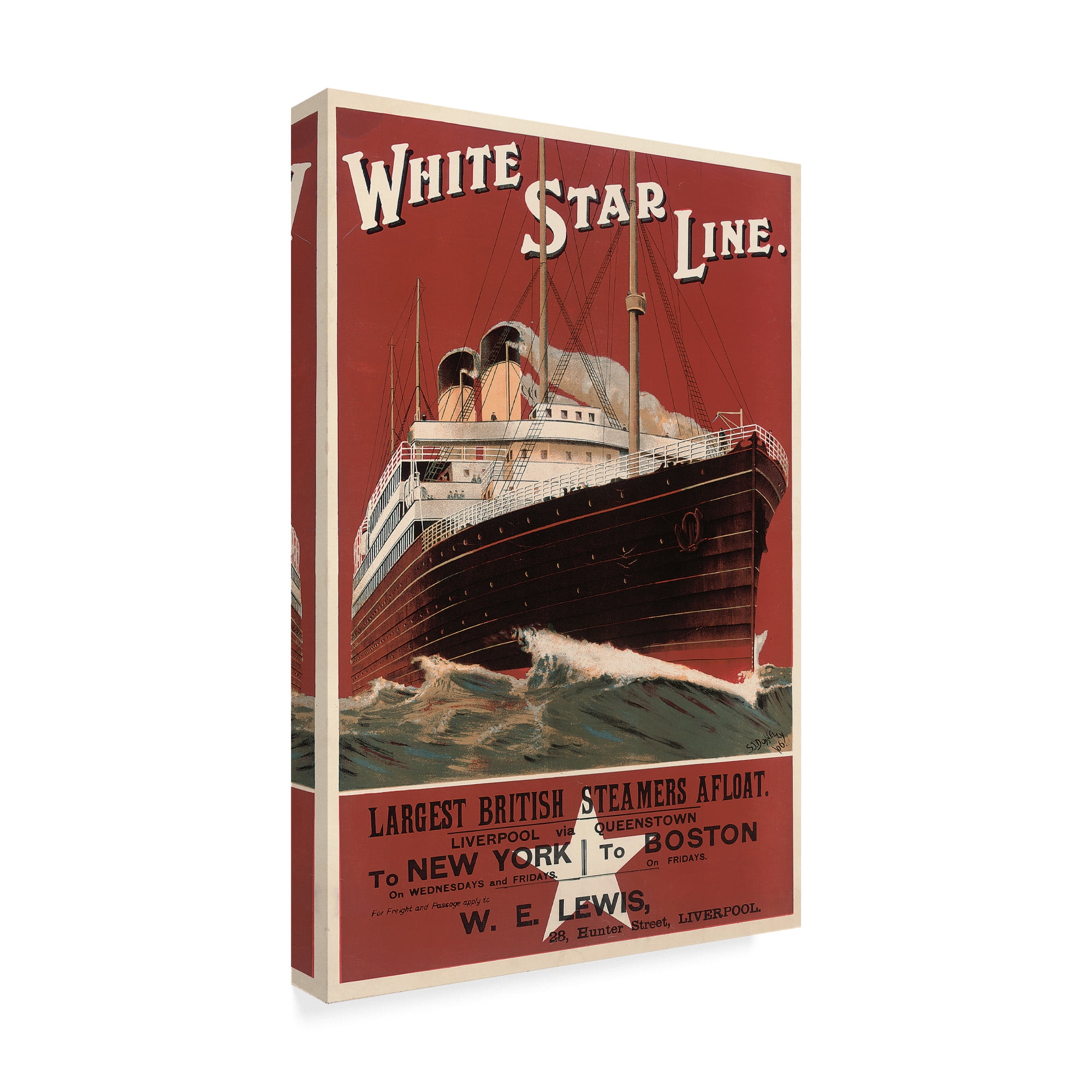 Trademark Fine Art 'White Star Line, 1906' Canvas Art by English School