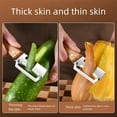 thumbnail image 5 of Multi-Functional Vegetable Peeler for Kitchen, Premium Vegetable Peeler with Wooden Handle and Bottle Opener Stainless Steel Blade Kitchen Tool for Fruit Apple Potato Pumpkin Papaya Zucchini, 5 of 6