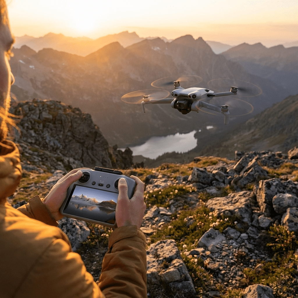 DJI Mini 5 Pro Drone Fly More Combo Plus with RC 2 Remote, 4K Camera, Lightweight Design Bundle + 64GB Card
