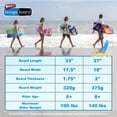 thumbnail image 2 of Wham-O 2 Pack 37 Inch Boogie Board, Body Board with Wrist Leash Fiberclad Cover Phuzion Core Crescent Tail for Ocean Kids 8+ Teens Adults - Beach, 2 of 7