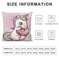 thumbnail image 5 of BANET Throw Pillow Cover Funny Cartoon Pink Throw Pillowcase for Couch Sofa Bed Bedroom Car Living Decor 20x20in, 5 of 5