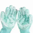 thumbnail image 5 of Pet Grooming Cleaning Gloves Dog Cat Bathing Shampoo Glove Scrubber Magic Dishwashing Cleanner Sponge Silicon Hair Removal Glove, 5 of 9