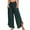 17# Dark Green, variant on RPVATI Women's Linen Pants, Summer Trendy Elastic High Waisted Smocked Flowy Palazzo Pants Boho Casual Wide Leg Ruffle Hem Beach Loose Lounge Pants with Pockets Army Green M