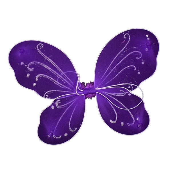 Alas de mariposa Alas de hadas Disfraz ligero de alas de para niños y niñas Púrpura