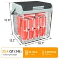 thumbnail image 2 of Heynemo 25QT Thermoelectric Mini Fridge – Dual Cooling & Heating Portable Cooler for Travel, Camping, Car, and Home Use, Black, 2 of 7