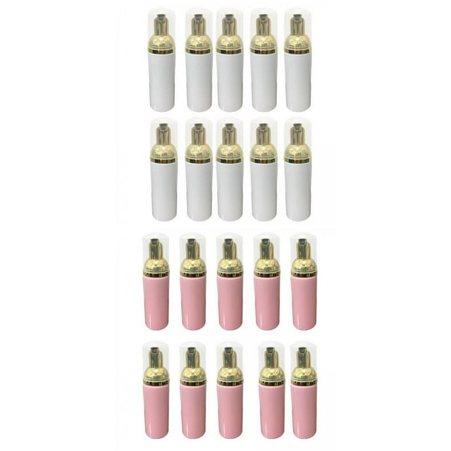 20 botellas de bomba de espuma recargables portátiles de 60 ml para limpiador de pestañas