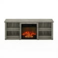 thumbnail image 5 of Furinno Montale 60 Inch TV Stand with Fireplace, French Oak Grey, 5 of 8