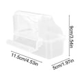 thumbnail image 6 of Transparent Anti-Splash Bird Feeder, Hanging Plastic Food Container with Perch, No-Mess Seed Dispenser for Parakeets, Budgies, and Small Pet Birds, 6 of 6