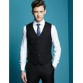 thumbnail image 4 of ETHAN 2 Piece Vest Suit for Men Casual Vest Black Dress Pants for Business L, 4 of 6