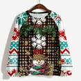 thumbnail image 4 of Christmas Sweatshirt for Women Lights Up Christmas Tree Shirts Casual Crew Neck Sweatshirt Long Sleeve Loose Pullover Holiday Party Outfits for Women, 4 of 4