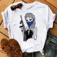 thumbnail image 3 of Nuevas camisetas de moda para mujer, camiseta con estampado de princesa Punk, ropa de manga corta, camiseta Kawaii de Disney, camisetas para mujer, ropa de calle, 3 of 5